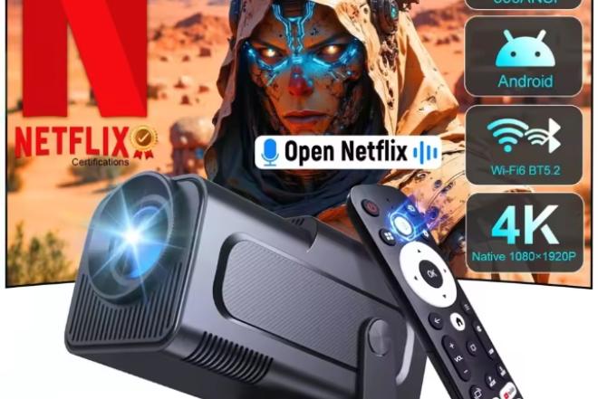 4K TV-PROJEKTORIUS+VIRŠ 2000 GOOGLE TV KANALŲ NEMOKAMAI!-0