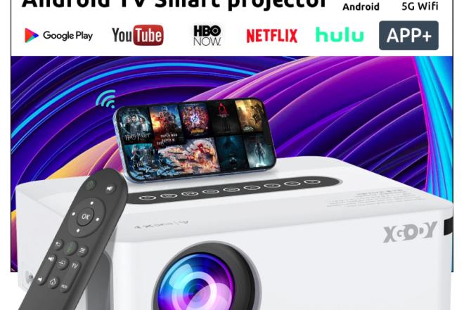 XGODY X1 8K TV-PROJEKTORIUS+VIRŠ 2000 GOOGLE TV KANALŲ NEMOKAMAI!-0