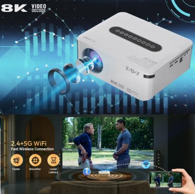 XGODY X1 8K TV-PROJEKTORIUS+VIRŠ 2000 GOOGLE TV KANALŲ NEMOKAMAI!-7