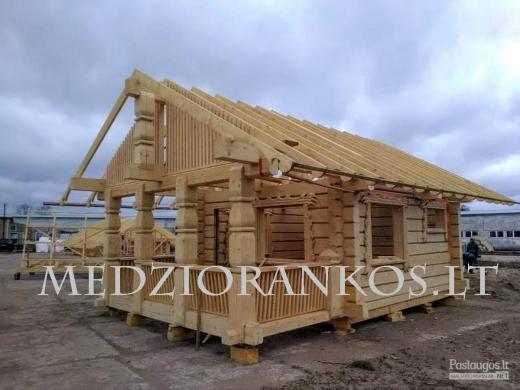 Rankų darbo rąstiniai, skydiniai, karkasiniai namai ir pirtys-7