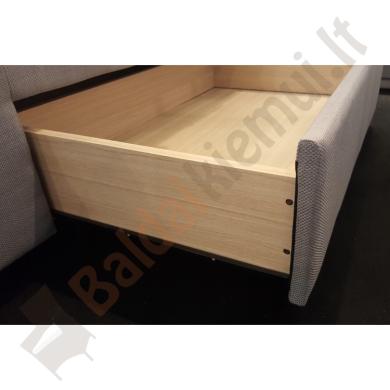 Lova LOUI su 4 stalčiais, be čiužinio 160x200cm, rėmas aptrauktas medžiaga, spalva: pilka-4