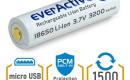 18650 3200mAh baterija su micro USB everActive-5