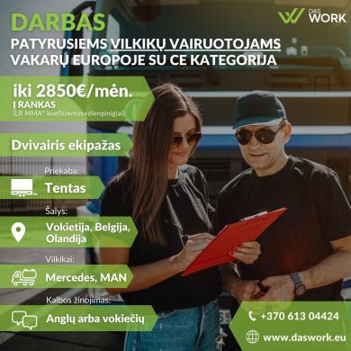 Darbas vilkikų vairuotojams (CE kat.) Europoje-3