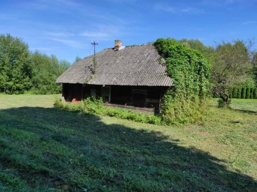 Jiezno miestas didelė namų valda senas rąstų namas-2