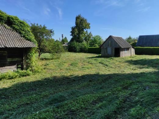 Jiezno miestas didelė namų valda senas rąstų namas-3
