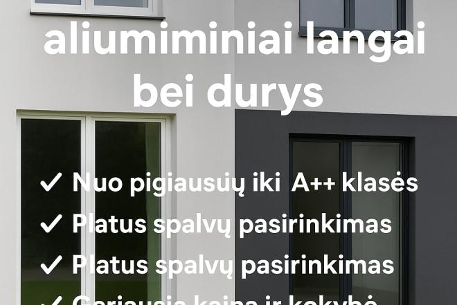 Plastikiniai ir aliumininiai langai bei durys, Vilnius-0