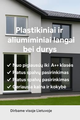 Plastikiniai ir aliumininiai langai bei durys, Vilnius-0