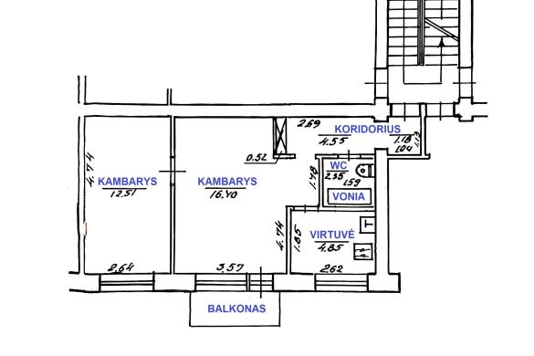 2 k. butas renovuotame name miesto centre-7