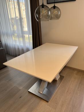 Virtuvinis išskleidžiamas stalas baltas-2