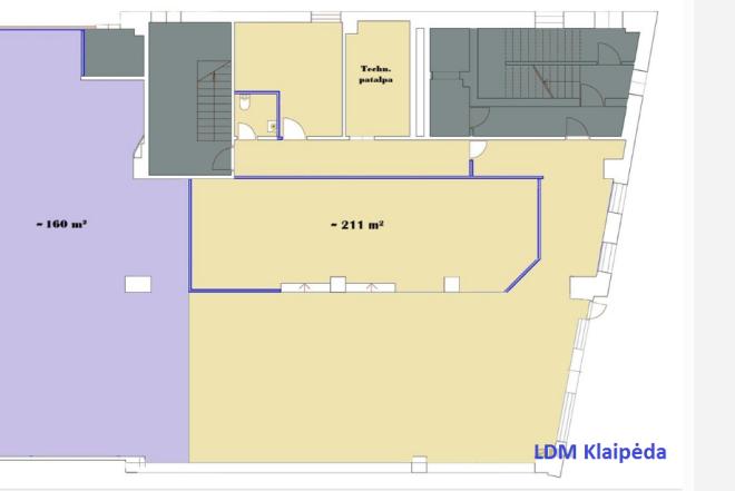 Išnuomojamos įvairios pilnai paruoštos patalpos centre Naujoji Uosto g. Klaipėda-0