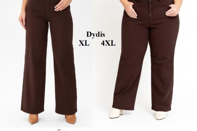 Laulia sodraus šokolado spalvos džinsai apkūnioms-0