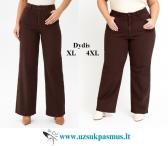 Laulia sodraus šokolado spalvos džinsai apkūnioms-0