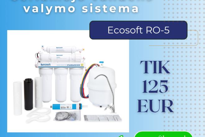 Nauja Ecosoft RO5 geriamojo vandens valymo sistema-0