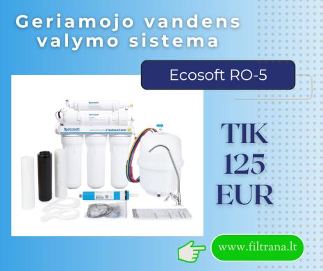 Nauja Ecosoft RO5 geriamojo vandens valymo sistema-0