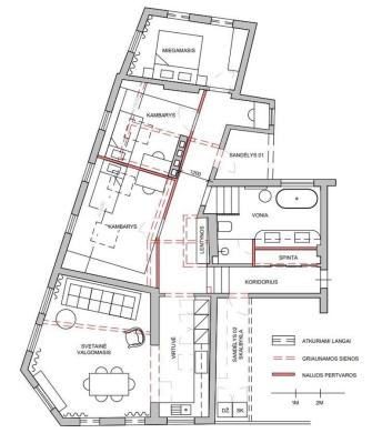 Parduodami du butai vienas šalia kito kurių bendras plotas 81,06 kv.m. Bokštų g.-1
