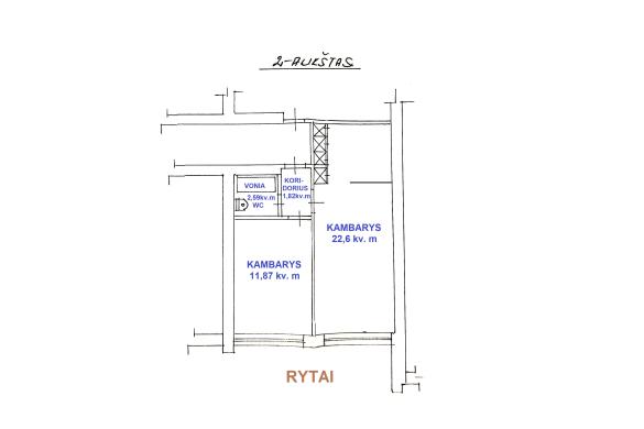 2 kambarių butas renovuotame name-7