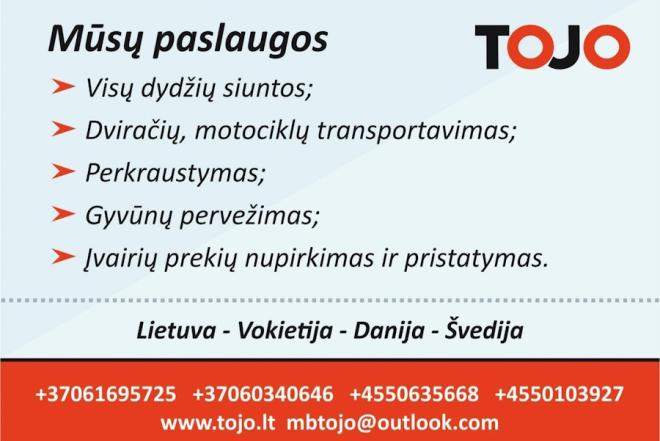 Lietuva-Danija-Lietuva. Siuntinių vežimas. Express kroviniai-0