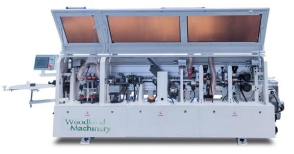 20-09-509 Kraštų užklijavimo staklės WOODLAND MACHINERY (su lankstų gręžimo funkcija)  (naujos)-0