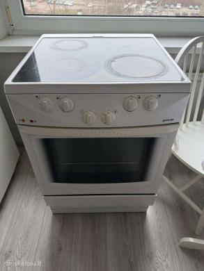 Gorenje elektrinė viryklė su elektrine orkaite, stiklo keraminis paviršius, tvarkinga, galiu atvezti uz sutarta kaina.-0