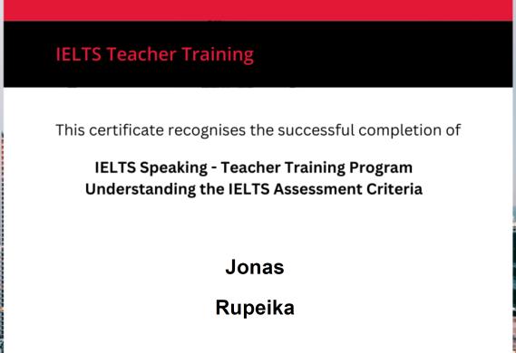 English Teacher (TEFL) – IELTS, TOEFL, Business English-1