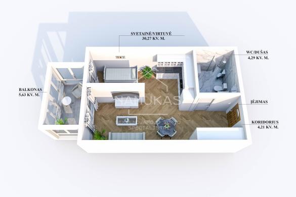 Klaipėdos r. sav., Gargždų m., Karaliaus Mindaugo g., 2 kambarių butas-6