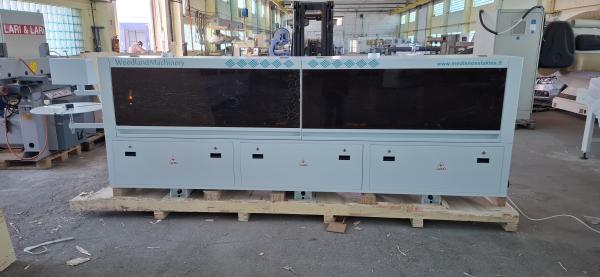 20-09-509 Kraštų užklijavimo staklės WOODLAND MACHINERY (su lankstų gręžimo funkcija)  (naujos)-0