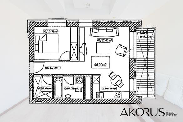 Akorus.lt – šviesus, tvarkingas butas ramioje Vilniaus dalyje-1