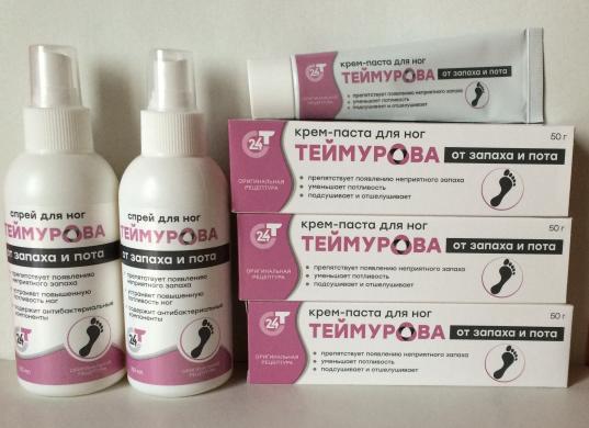 Teimurova pasta ir purškiklis kojoms nuo prakaitavimo-0