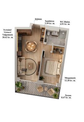 Parduodamas naujos statybos butas Gargždų miesto parke!-4