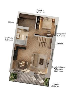 Parduodamas naujos statybos butas Gargždų miesto parke!-4