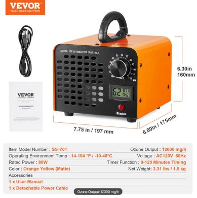 Ozonatorius 12000 mg/h – kvapų, pelėsio ir bakterijų šalinimui-6