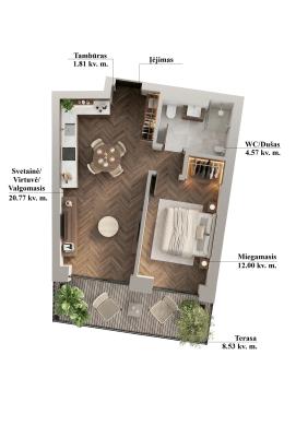 Parduodami apartamentai Gargždų miesto parke!-3