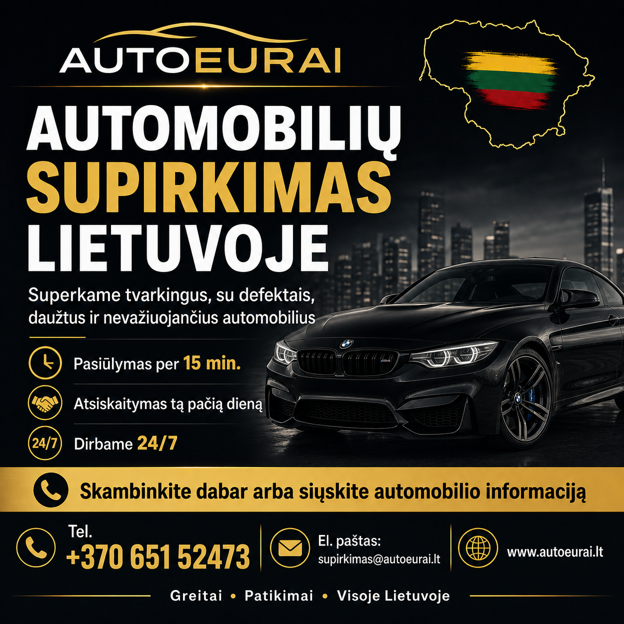 AUTOMOBILIŲ SUPIRKIMAS 24/7 LIETUVOJE-0