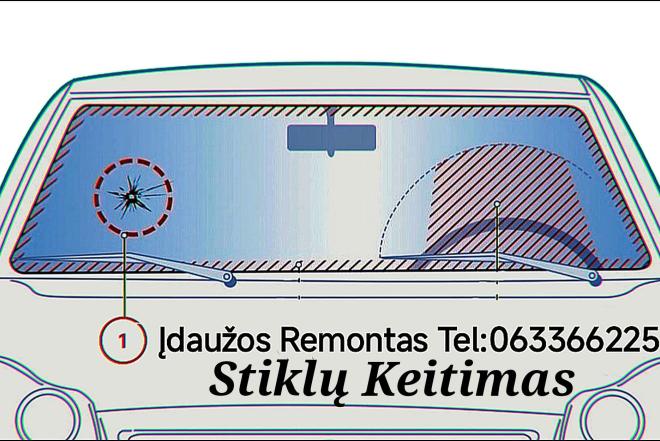Automobilių Stiklų Keitimas Įdaužų Remontas-0