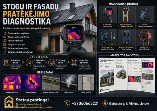 Bėga per stogą? Pratekėjimo diagnostika be ardymo-5