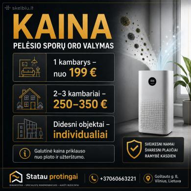 Pelėsio sporų šalinimas ore | HEPA + UV + Ozonas-0