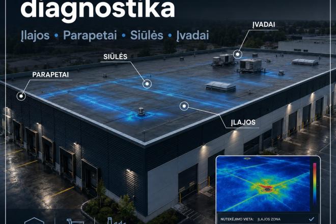 Plokščių stogų ir fasadų pratekėjimų diagnostika-0