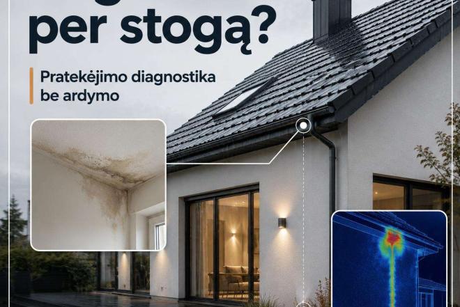Bėga per stogą? Pratekėjimo diagnostika be ardymo-0