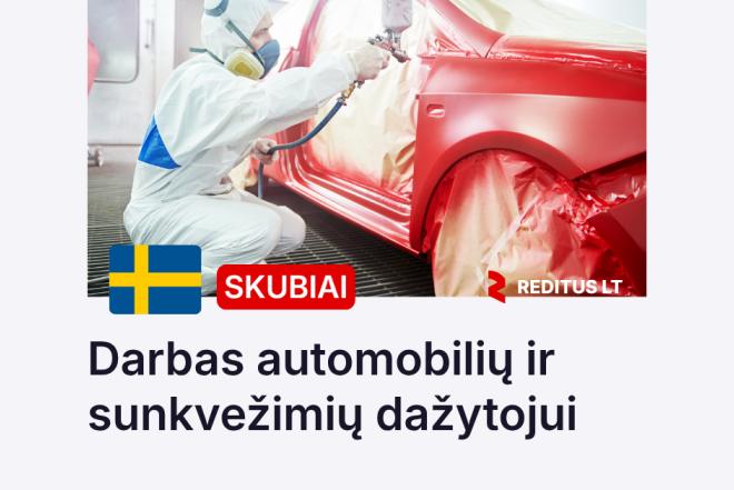 Automobilių ir sunkvežimių dažytojas – darbas Švedijoje (1945)-0