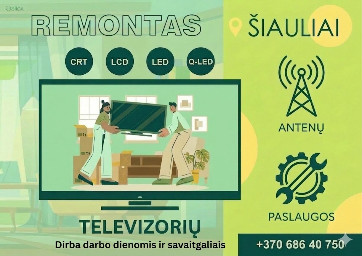 Televizorių ir antenų remontas Šiauliuose-0