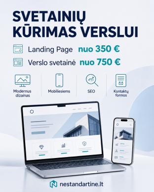 Interneto svetainių kūrimas verslui | Landing Page nuo 350 €-0