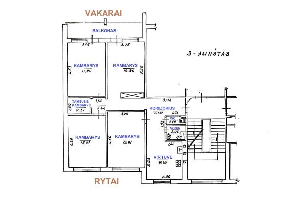 Erdvus 4 kamb. butas Dariaus ir Girėno g.-7