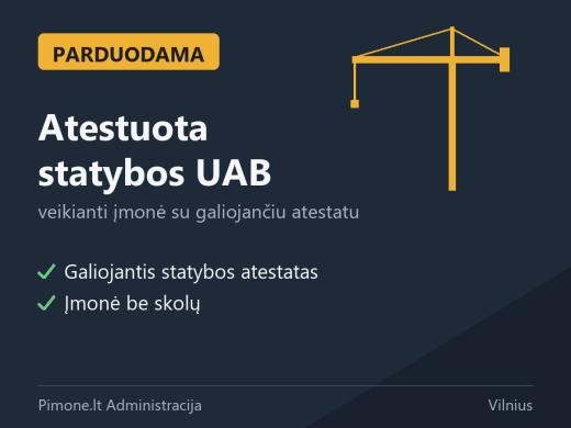 Parduodama atestuota statybos UAB — Lietuva (€47 000)-0