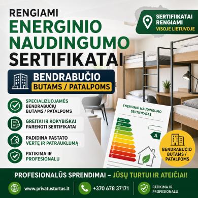 Skubiai energinio naudingumo sertifikatas visoje Lietuvoje per 24 val-4