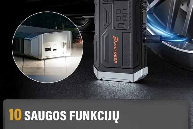 Auto užvedėjas,paleidėjas kompresorius 4 in 1-0