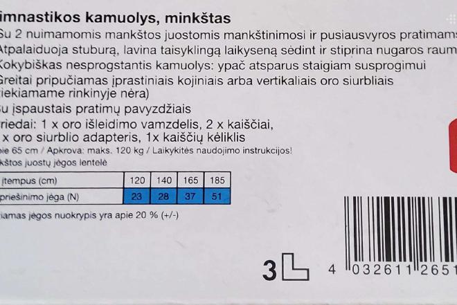 Gimnastikos kamuolys , minkštas-0
