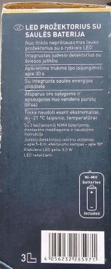 LED prožektorius su saulės panele-1