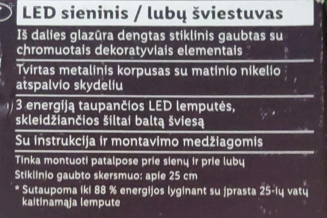 LED sieninis Lubų šviestuvas-0