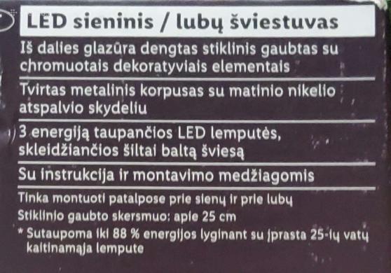 LED sieninis Lubų šviestuvas-0