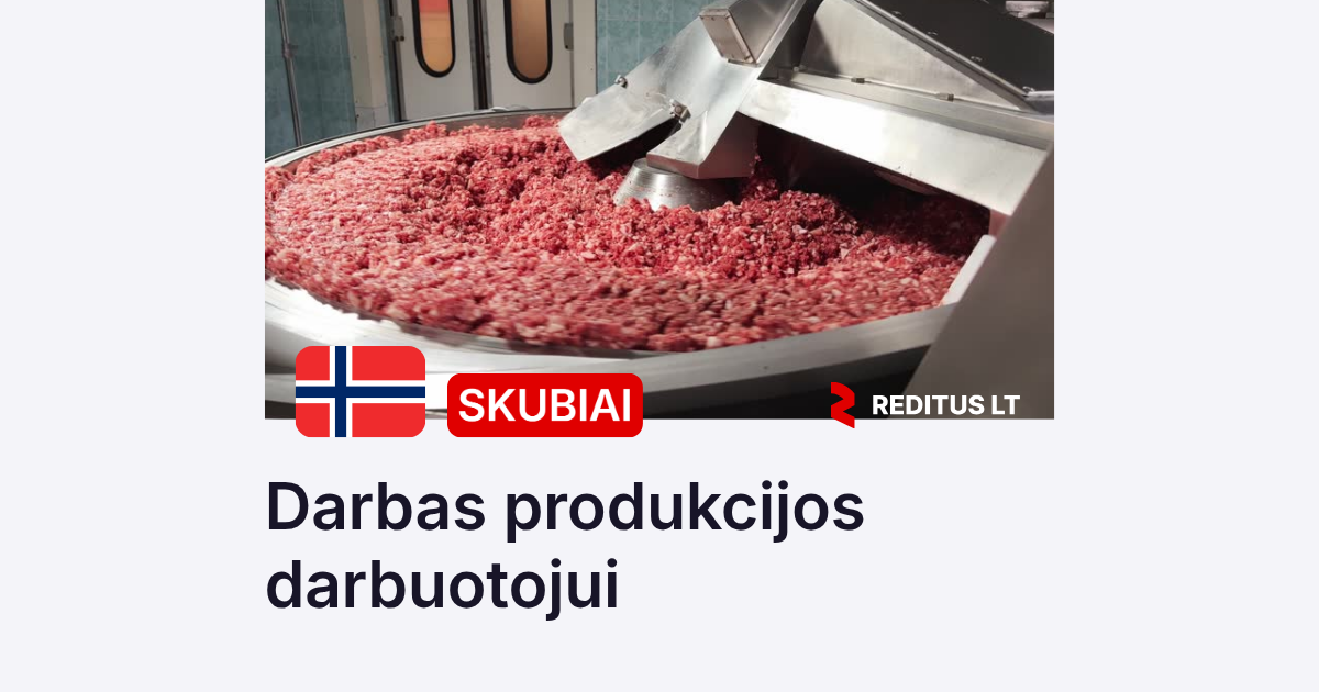 Produkcijos darbuotojai (mėsos fabrikas) – darbas Norvegijoje (2066)-0